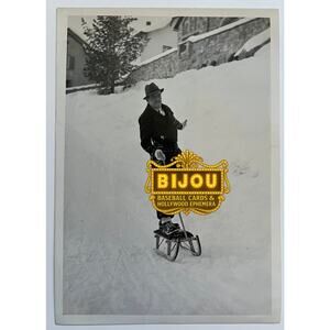 RARE Original Candid 20s - 30s Douglas Fairbanks Photo Sledding, Theif of Bagdad